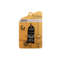 A320 Genuine Aircraft Skin Key Tag - Black