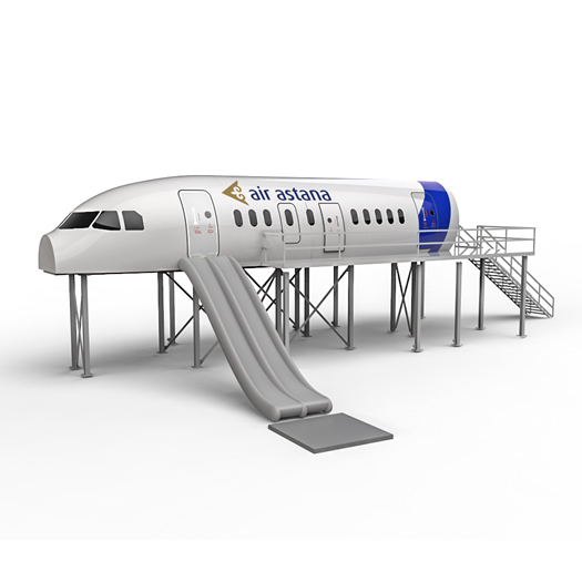 State-of-the-art A320-321 neo Cabin Emergency Evacuation Trainer for Air Astana. 