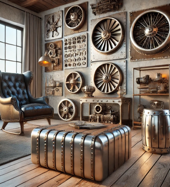 Bring Aviation History Home: Furniture from Vintage Aircraft Parts